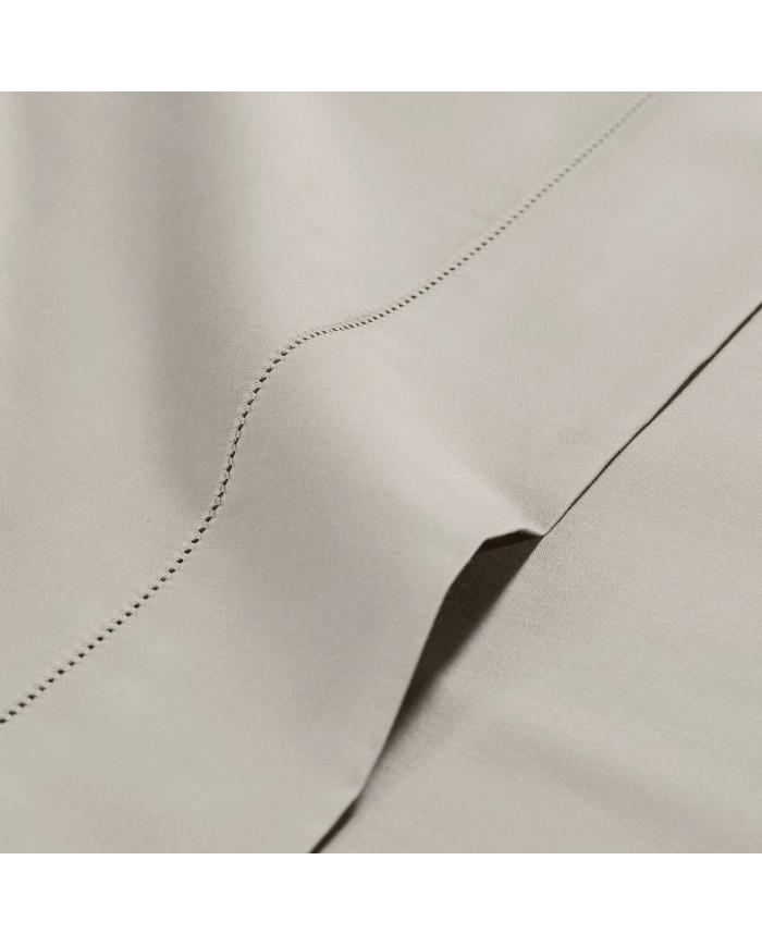 Completo lenzuola matrimoniali in raso di cotone con orlo a giorno Cavalieri - Ginevra