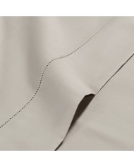 Completo lenzuola matrimoniali in raso di cotone con orlo a giorno Cavalieri - Ginevra