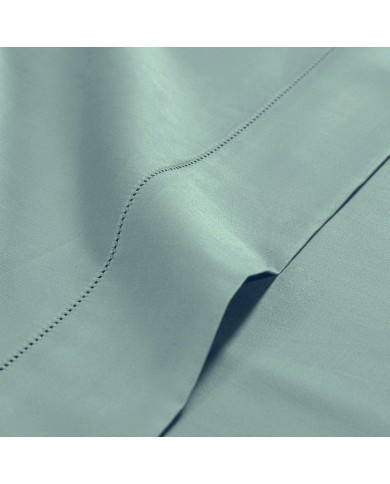 Completo lenzuola matrimoniali in raso di cotone con orlo a giorno Cavalieri - Ginevra