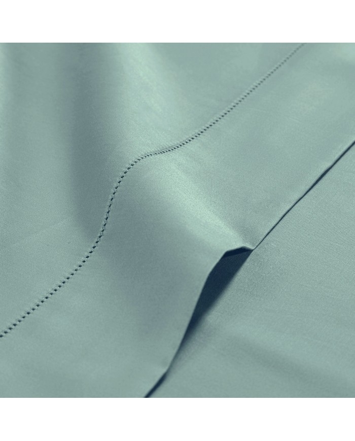 Completo lenzuola matrimoniali in raso di cotone con orlo a giorno Cavalieri - Ginevra