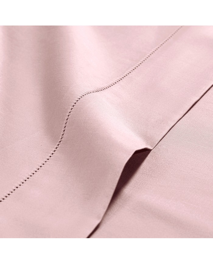 Completo lenzuola matrimoniali in raso di cotone con orlo a giorno Cavalieri - Ginevra