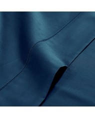 Completo lenzuola matrimoniali in raso di cotone con orlo a giorno Cavalieri - Ginevra