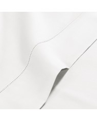 Completo lenzuola matrimoniali in raso di cotone con orlo a giorno Cavalieri - Ginevra