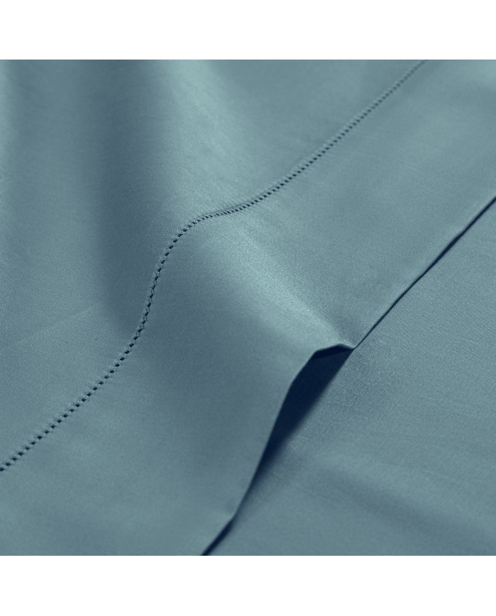 Completo lenzuola matrimoniali in raso di cotone con orlo a giorno Cavalieri - Ginevra