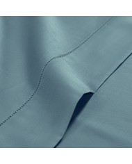 Completo lenzuola matrimoniali in raso di cotone con orlo a giorno Cavalieri - Ginevra