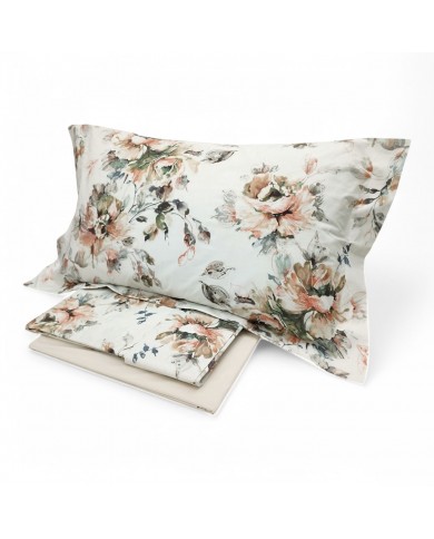 Completo Lenzuola matrimoniale in percalle di puro cotone Dondi Gouache Completo Lenzuola matrimoniale in percalle di puro cotone Dondi Gouache