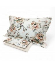 Completo Lenzuola matrimoniale in percalle di puro cotone Dondi Gouache