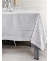 Servizio da tavola ricamato bianco 12 posti Maison Prestige art. 12832