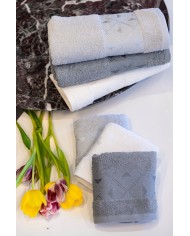 Set asciugamani spugna cotone 3+3 Neith Rubina