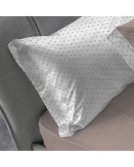 Completo lenzuola piazza e mezza in puro cotone Cogal Shake Pois 1779