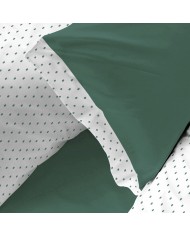 Completo lenzuola piazza e mezza in puro cotone Cogal Shake Pois 1779