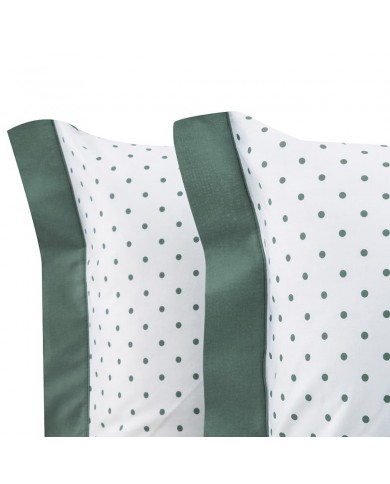 Completo lenzuola piazza e mezza in puro cotone Cogal Shake Pois 1779