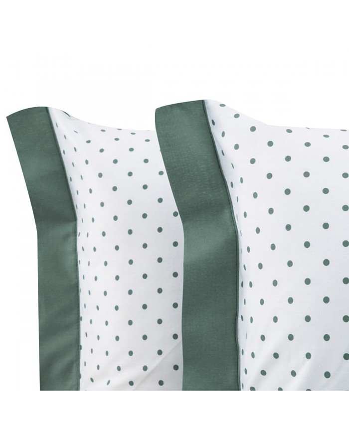 Completo lenzuola piazza e mezza in puro cotone Cogal Shake Pois 1779