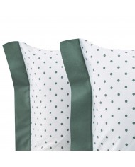 Completo lenzuola piazza e mezza in puro cotone Cogal Shake Pois 1779