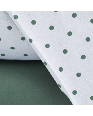 Completo lenzuola piazza e mezza in puro cotone Cogal Shake Pois 1779