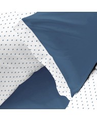 Completo lenzuola letto singolo in puro cotone Cogal Shake Pois 1779