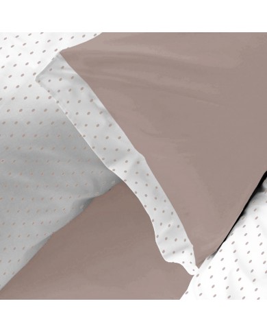 Completo lenzuola letto singolo in puro cotone Cogal Shake Pois 1779