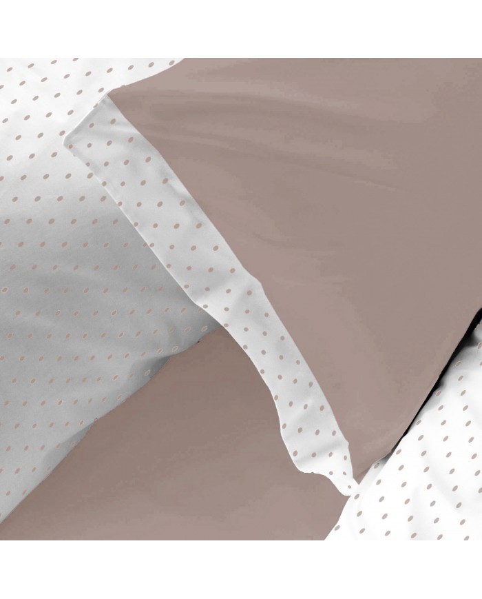 Completo lenzuola letto singolo in puro cotone Cogal Shake Pois 1779