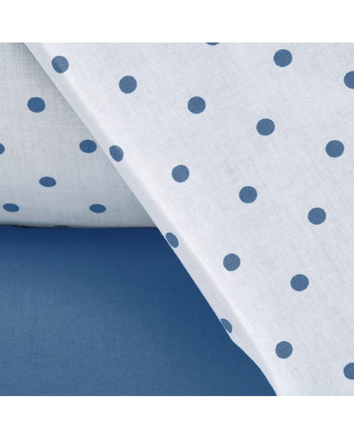 Completo lenzuola letto singolo in puro cotone Cogal Shake Pois 1779