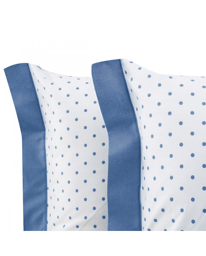 Completo lenzuola letto singolo in puro cotone Cogal Shake Pois 1779
