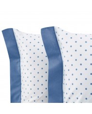 Completo lenzuola letto singolo in puro cotone Cogal Shake Pois 1779