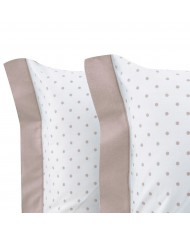 Completo lenzuola letto singolo in puro cotone Cogal Shake Pois 1779