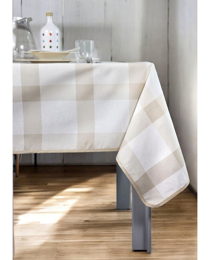 Tovaglia quadrata con tovaglioli Dreams art. Quadro Beige