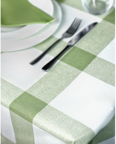 Tovaglia quadrata con tovaglioli Dreams art. Quadro Verde