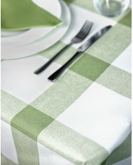 Tovaglia 6 posti con tovaglioli 140x180 Dreams art. Quadro Verde
