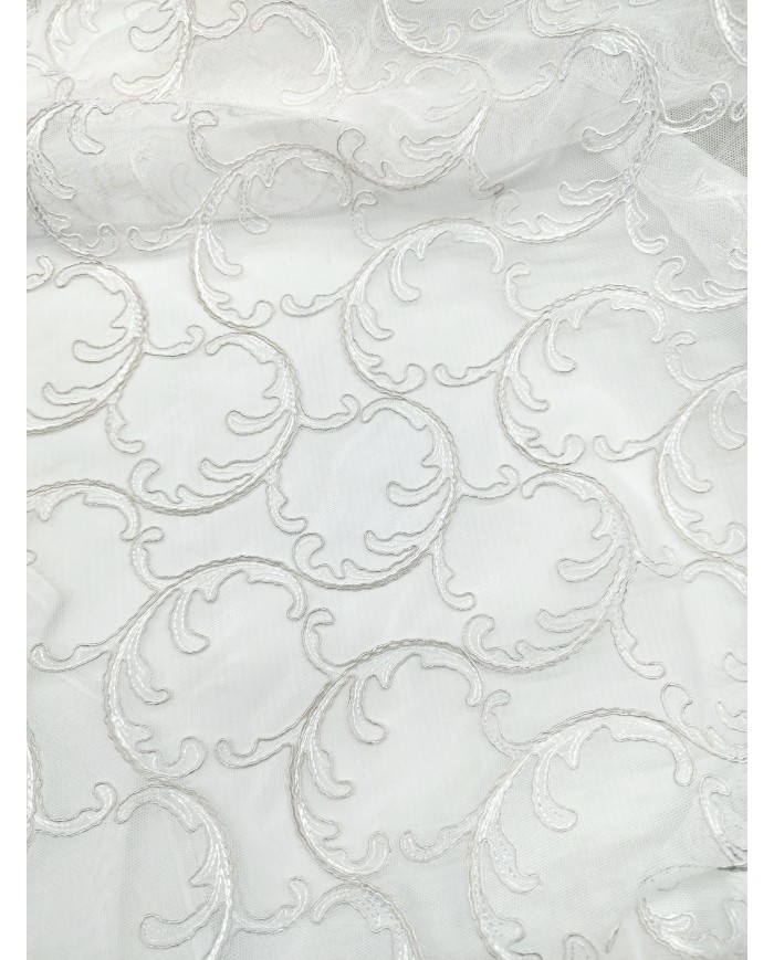 Tessuto per tende in pizzo rebrodè altezza 300cm art. Tracy Naturale