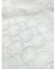 Tessuto per tende in pizzo rebrodè altezza 300cm art. Tracy Naturale