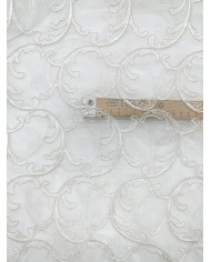 Tessuto per tende in pizzo rebrodè altezza 300cm art. Tracy Naturale