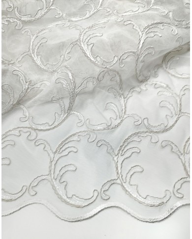 Tessuto per tende in pizzo rebrodè altezza 300cm art. Tracy Naturale