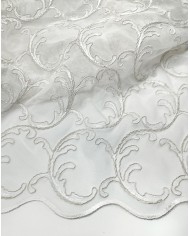 Tessuto per tende in pizzo rebrodè altezza 300cm art. Tracy Naturale