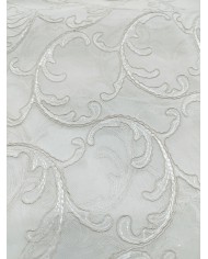 Tessuto per tende in pizzo rebrodè altezza 300cm art. Tracy Naturale