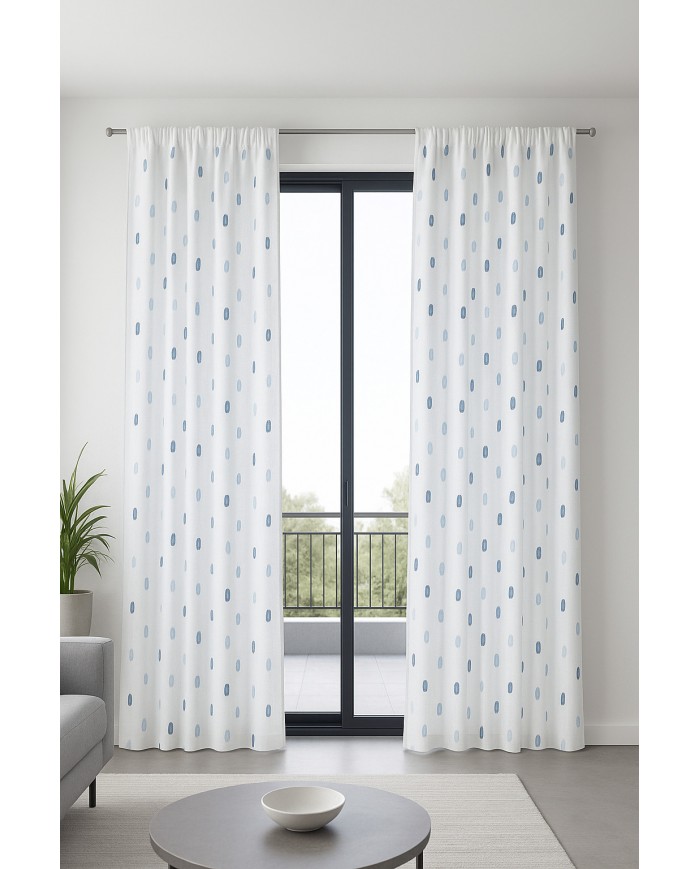 Tessuto per tende in misto lino fantasia altezza 300cm art. TE9904