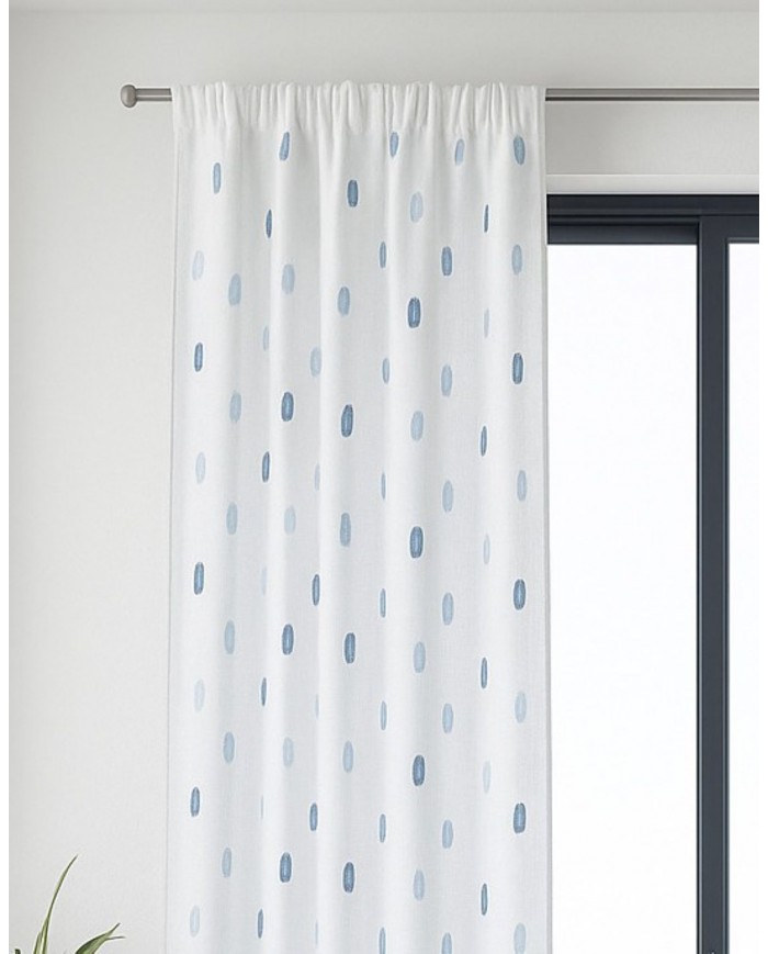 Tessuto per tende in misto lino fantasia altezza 300cm art. TE9904