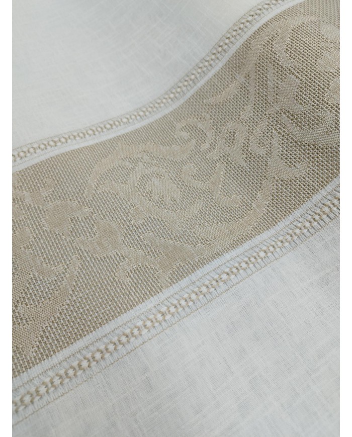 Tessuto per tende in misto lino ricamato altezza 320cm art. TE9903