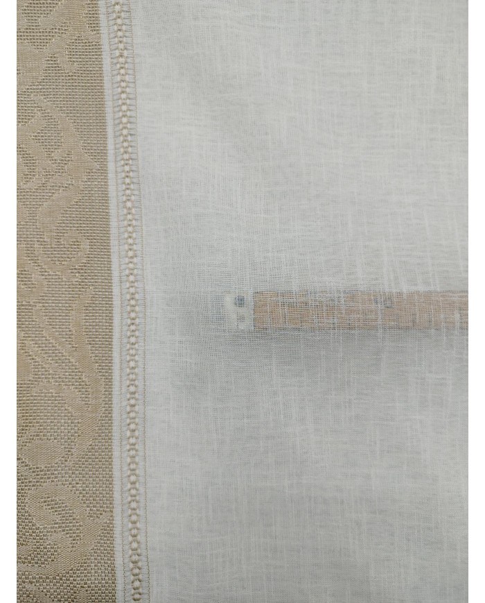 Tessuto per tende in misto lino ricamato altezza 320cm art. TE9903
