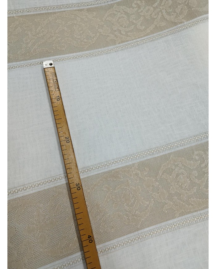 Tessuto per tende in misto lino ricamato altezza 320cm art. TE9903