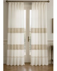 Tessuto per tende in misto lino ricamato altezza 320cm art. TE9903