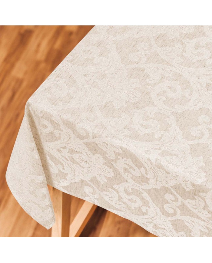 Tovaglia antimacchia effetto lino jacquard Kiki Linen var.2
