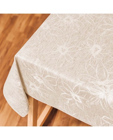 Tovaglia antimacchia effetto lino jacquard Kiki Linen var.3