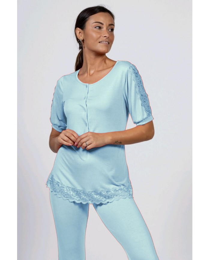 Pigiama donna cotone modal mezza manica Toscana Lingerie Kimberly