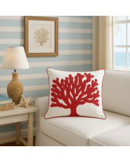 Fodera cuscino 45x45 Marea con corallo