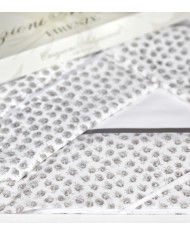 Completo lenzuola matrimoniale in percalle di cotone Roselline - Creazioni Artigianali Firenze