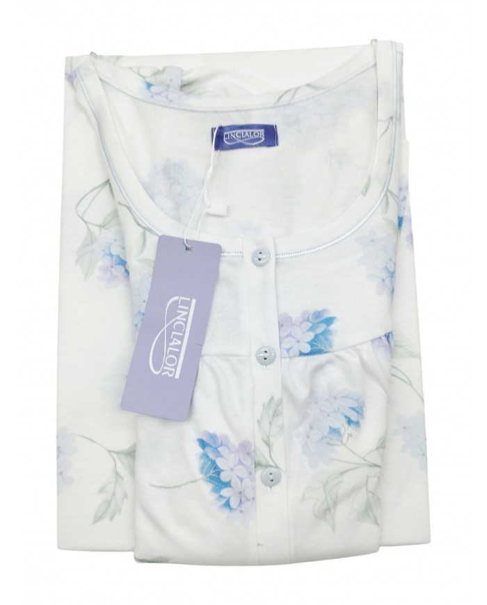 Merry Style Camicia Da Notte Donna 100% Cotone Manica Corta – Corallo, Taglia XXXL, Morbida E Traspirante Con Ricamo