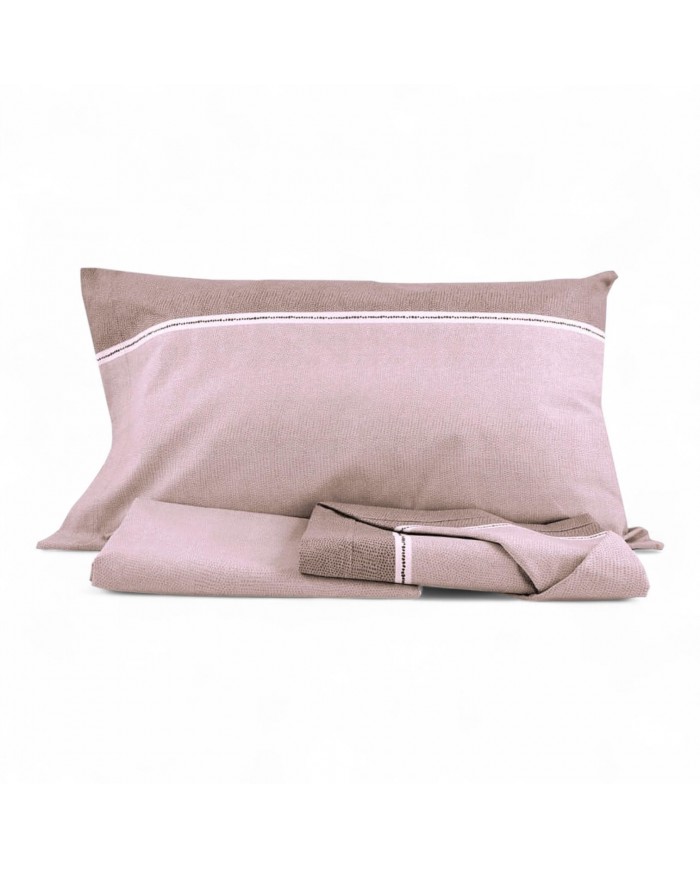 Completo lenzuola piazza e mezza 100% cotone Ambrosiana Roman