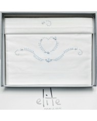 Completo lenzuola letto singolo 100% cotone Ambrosiana Coral Bay