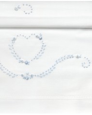 Completo lenzuola culla passeggino ricamato a mano Elite pour le Bebè 45344